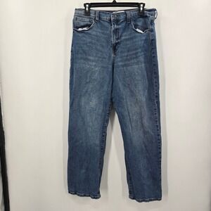 RE Generation Women's Jeans Size 13 31 Blue Wash High Rise Straight Leg‎